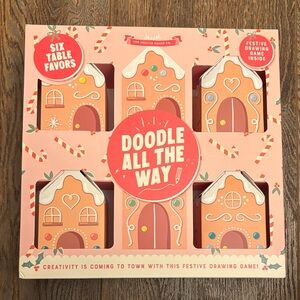 Professor Puzzle Drawing Game Table Favors, 6 Favors in Box. Pink.